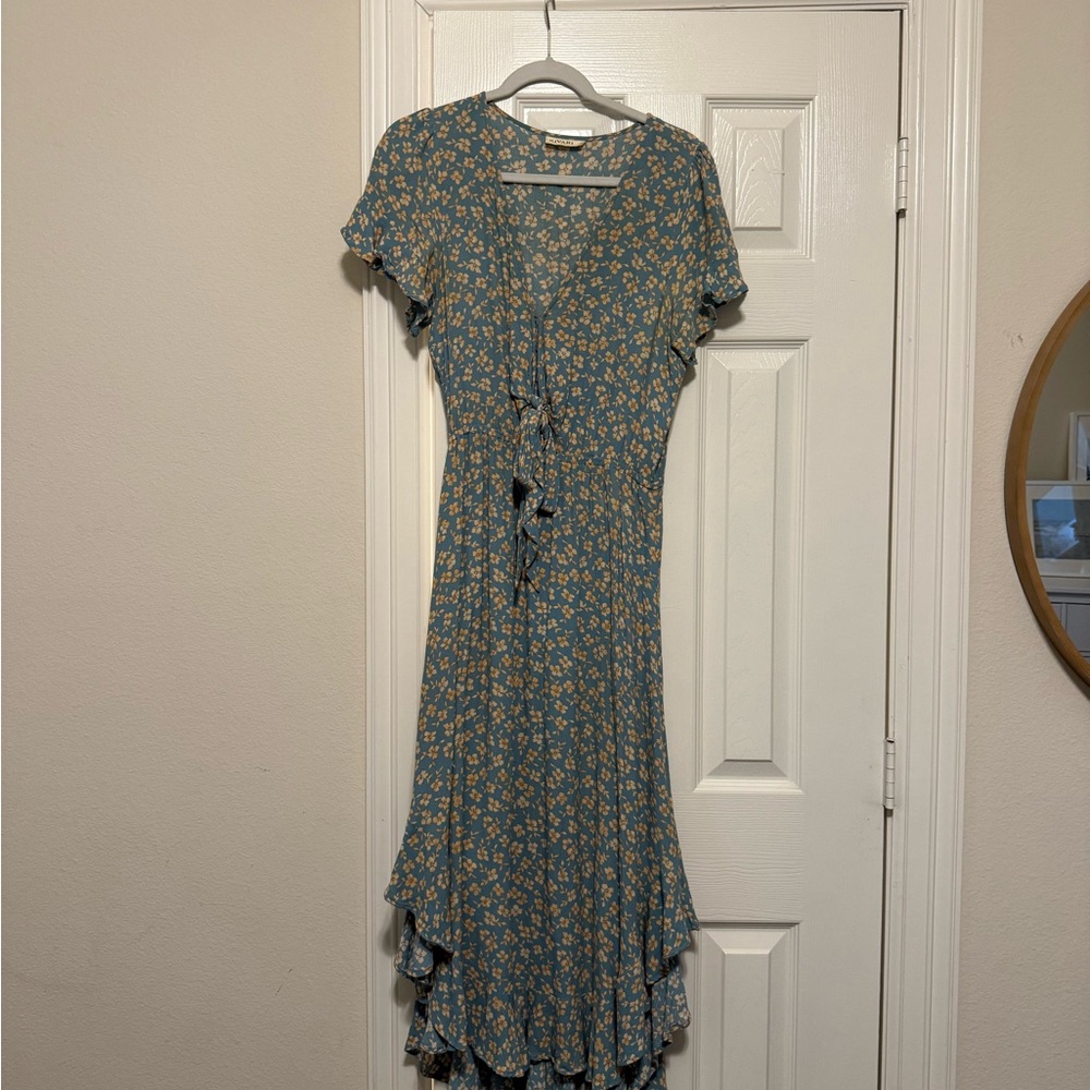 Kivari Floral Blue Dress (Midi)